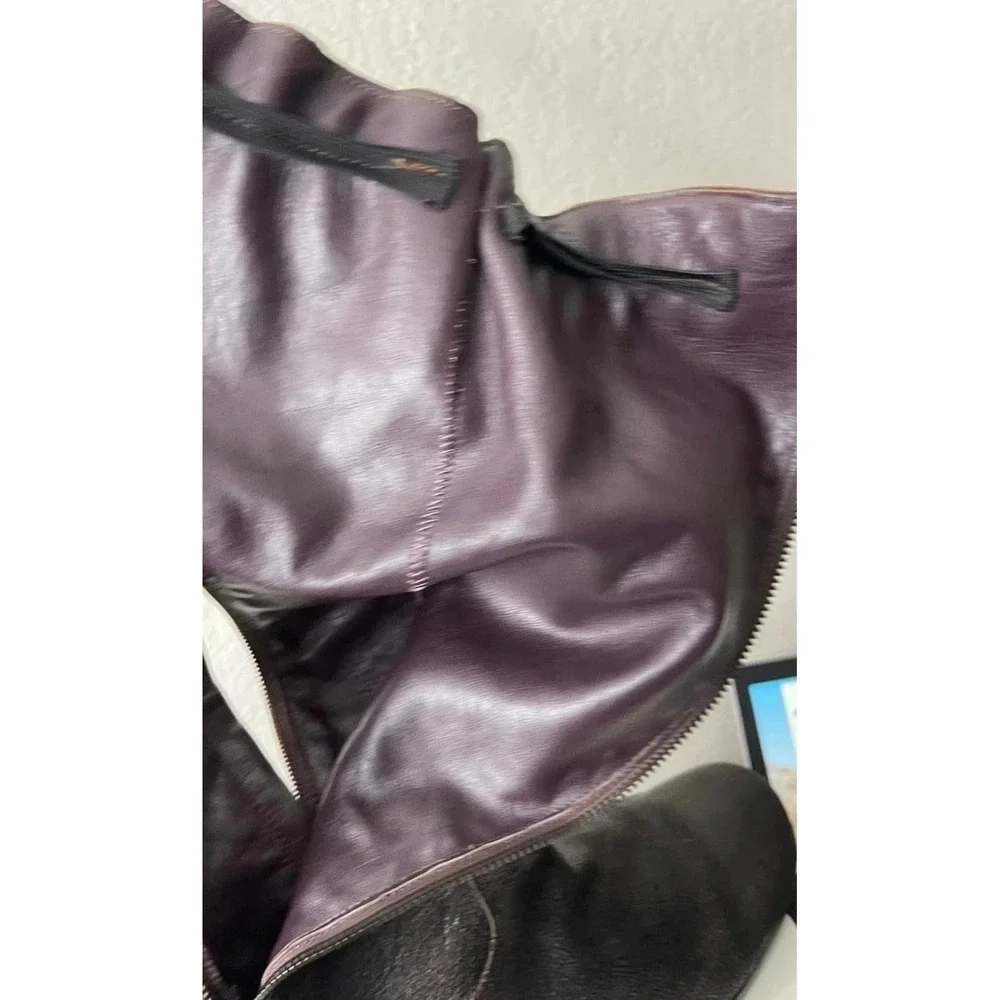 MOMA Avantgarde Western Brown Leather Boots Biker Motorcycle Women 40 EU/9.5 US